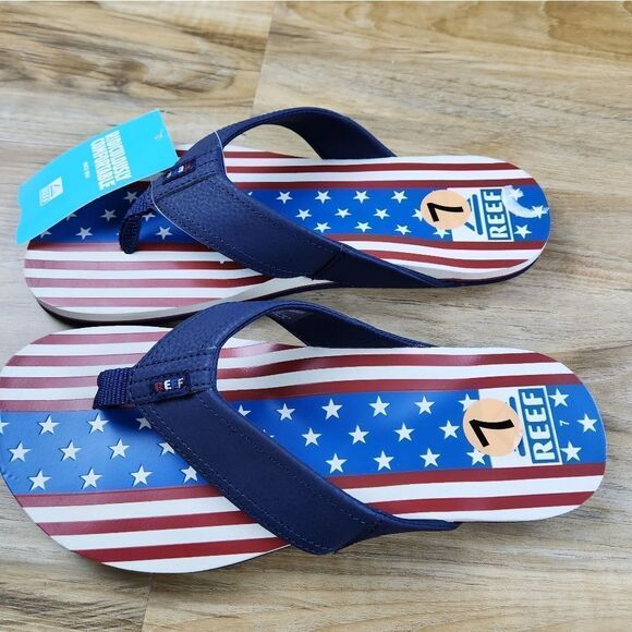 🔹️HOST PICK NWT Reef Men's Newport Print Flip Flops Size 7 - Picture 6 of 9